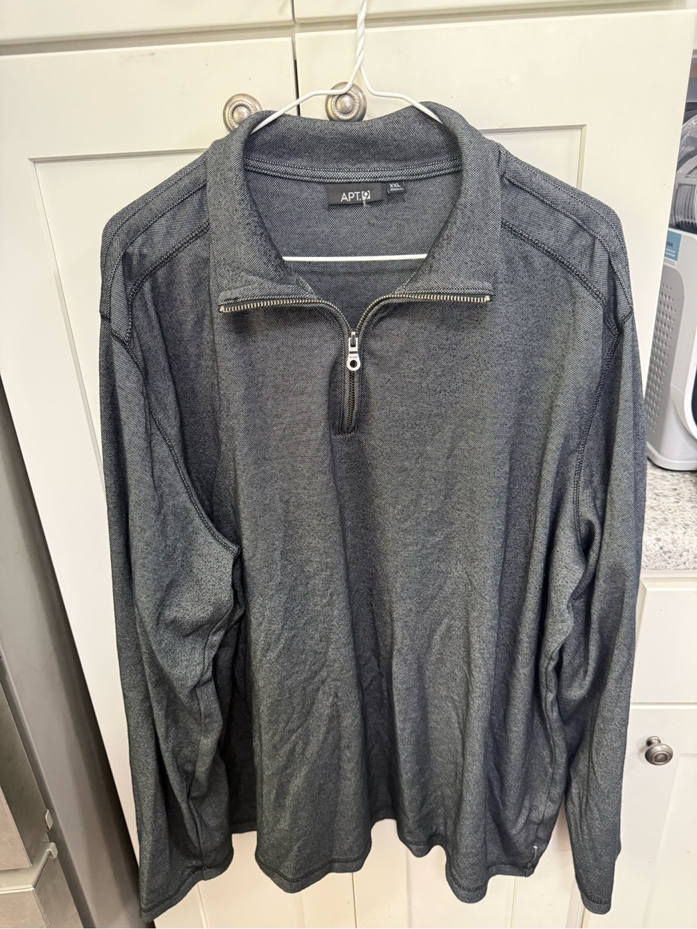 Apt. 9 Men's Dark Gray Half-Zip Sweater